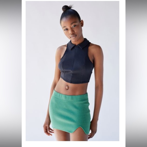 Green Mini Skirt - Picture 1 of 6